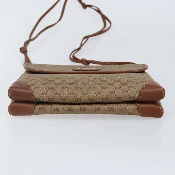 GUCCI Micro GG Supreme Shoulder Bag PVC Beige Gold Auth 143206 - Picture 5 of 16